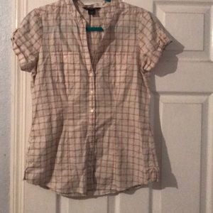 Short sleeve, plaid, button up shirt